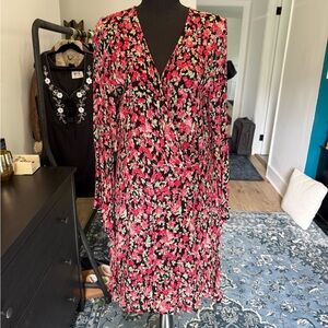 Rock And Roll Floral V-Neck Dress